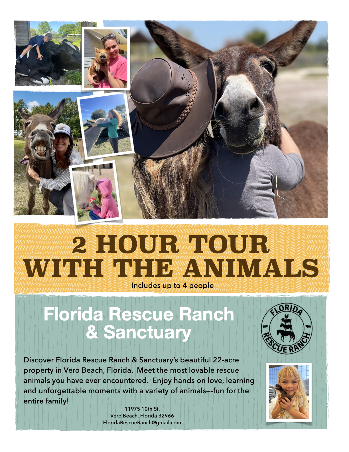 Two Hour Hands on Tour with the Animals at Florida Rescue Ranch and Sanctuary